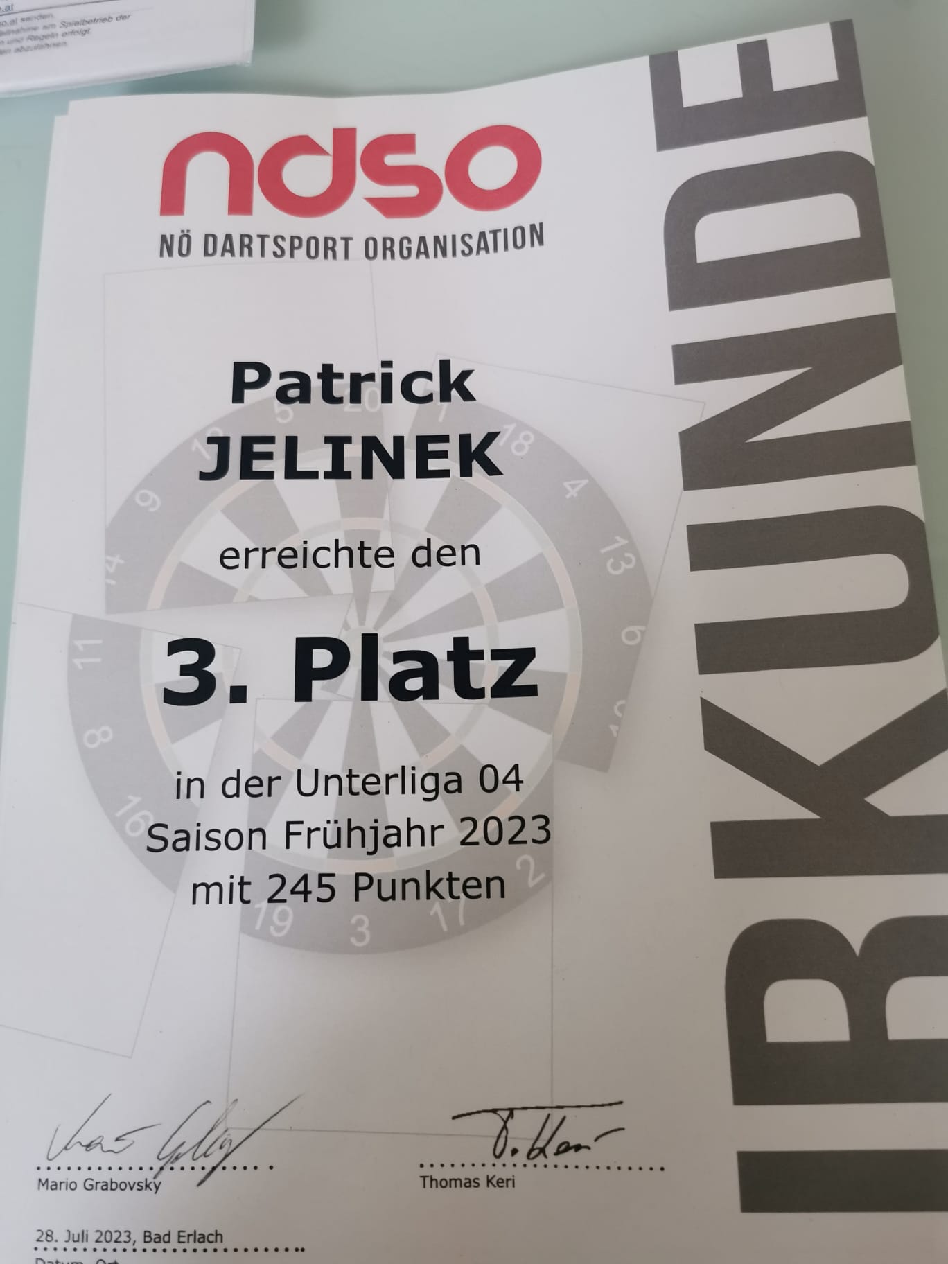 NDSO UL4 Patrick Jelinek 3.Platz