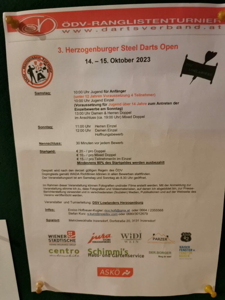herzogenburger steel dart open 14.-15.10.23